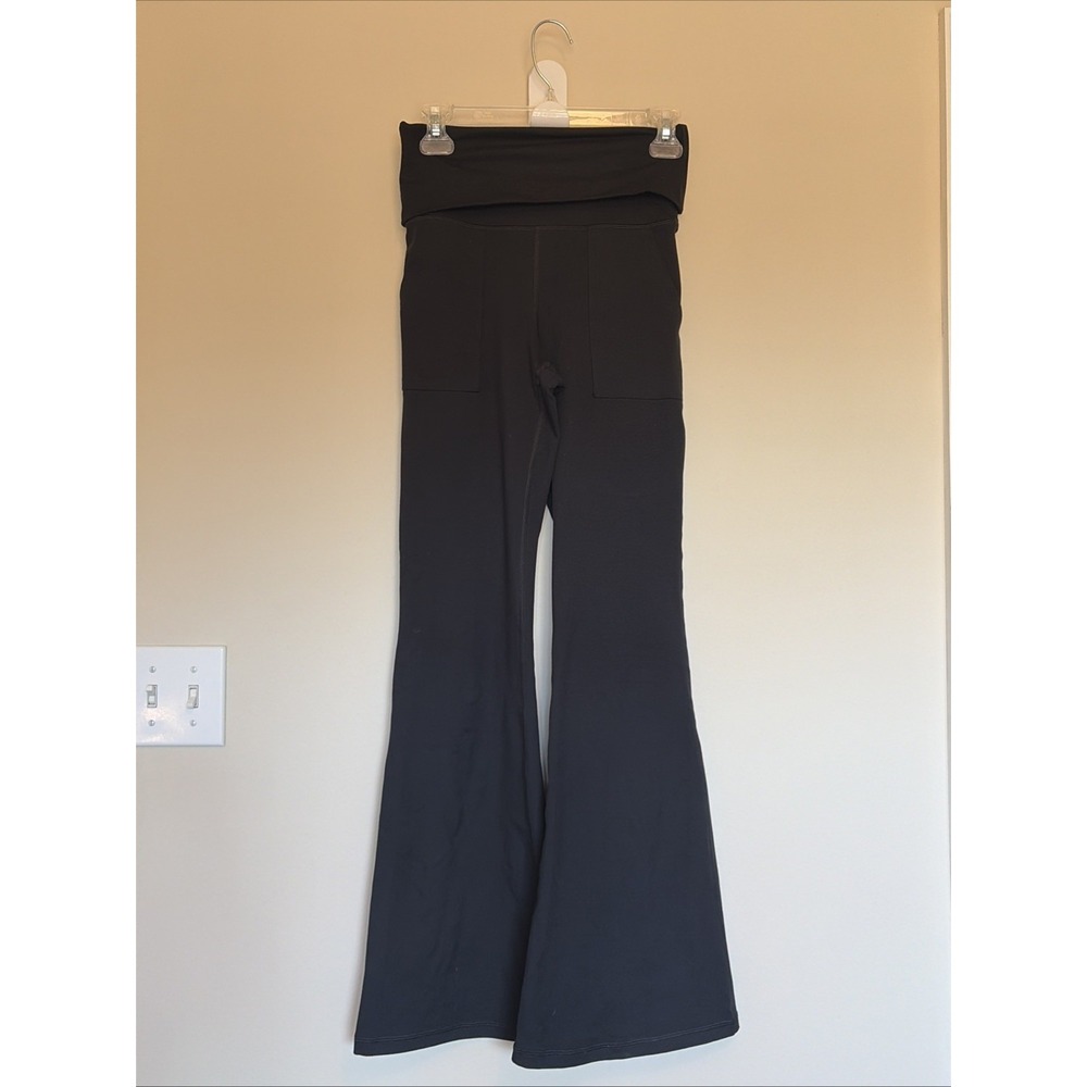 Offline Aerie Classic Black Hugger Foldover‎ Flare Hi Rise Leggings Pants Small